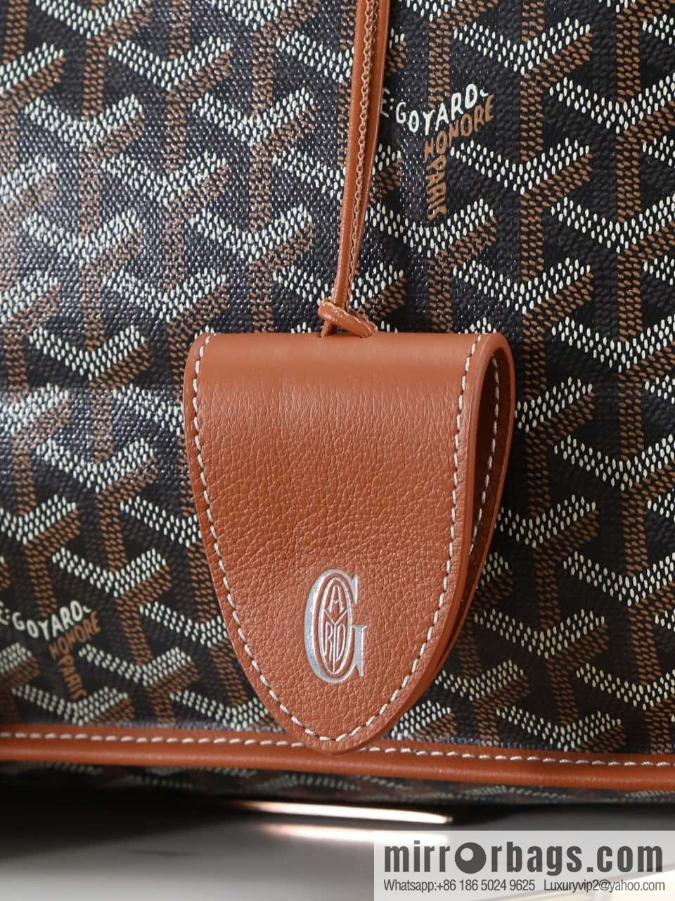 [Premium quality, original materials, leather] Goyard goya anjou small bag 020166m brown tote bag
