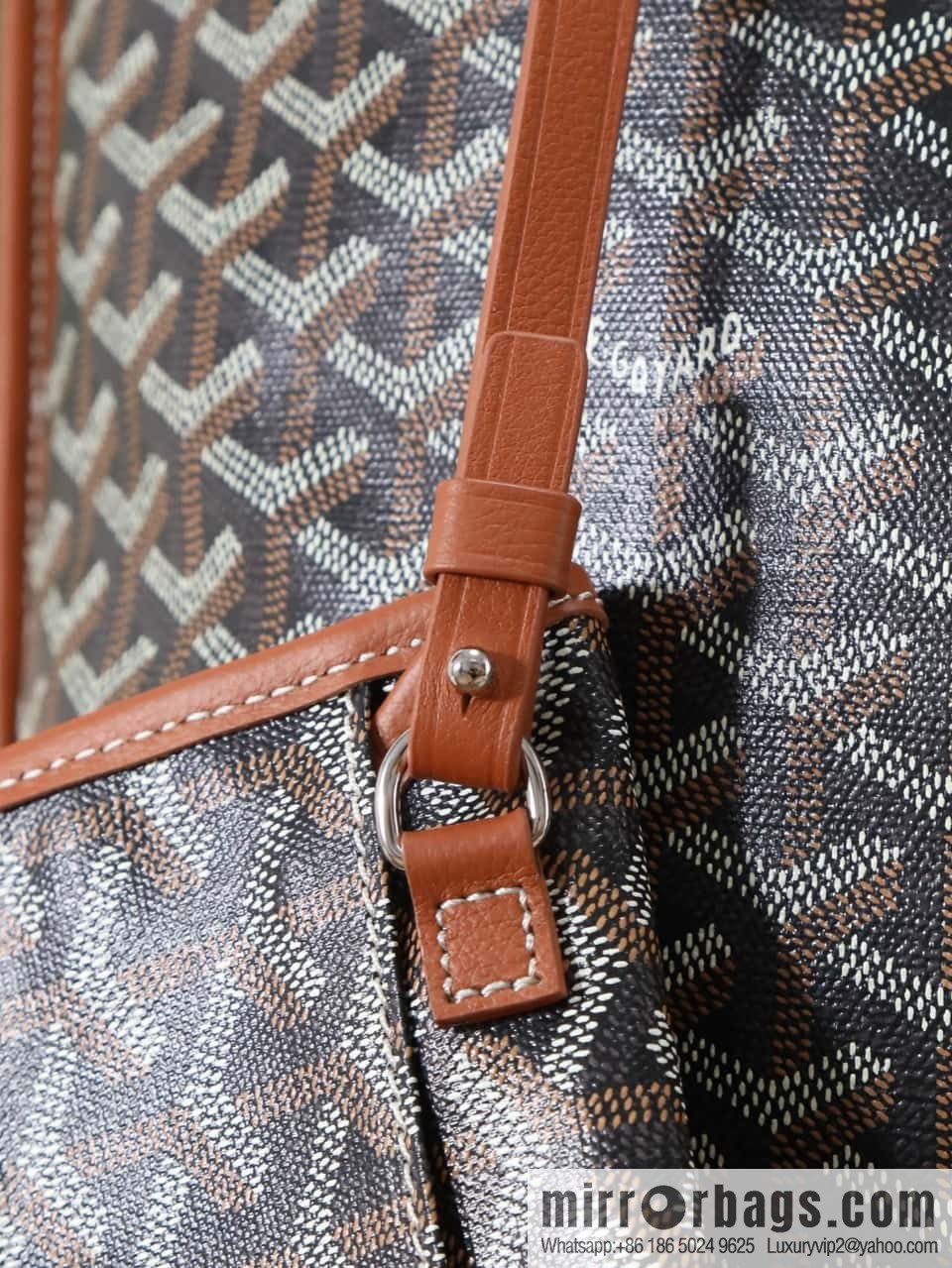 [Premium quality, original materials, leather] Goyard goya anjou small bag 020166m brown tote bag