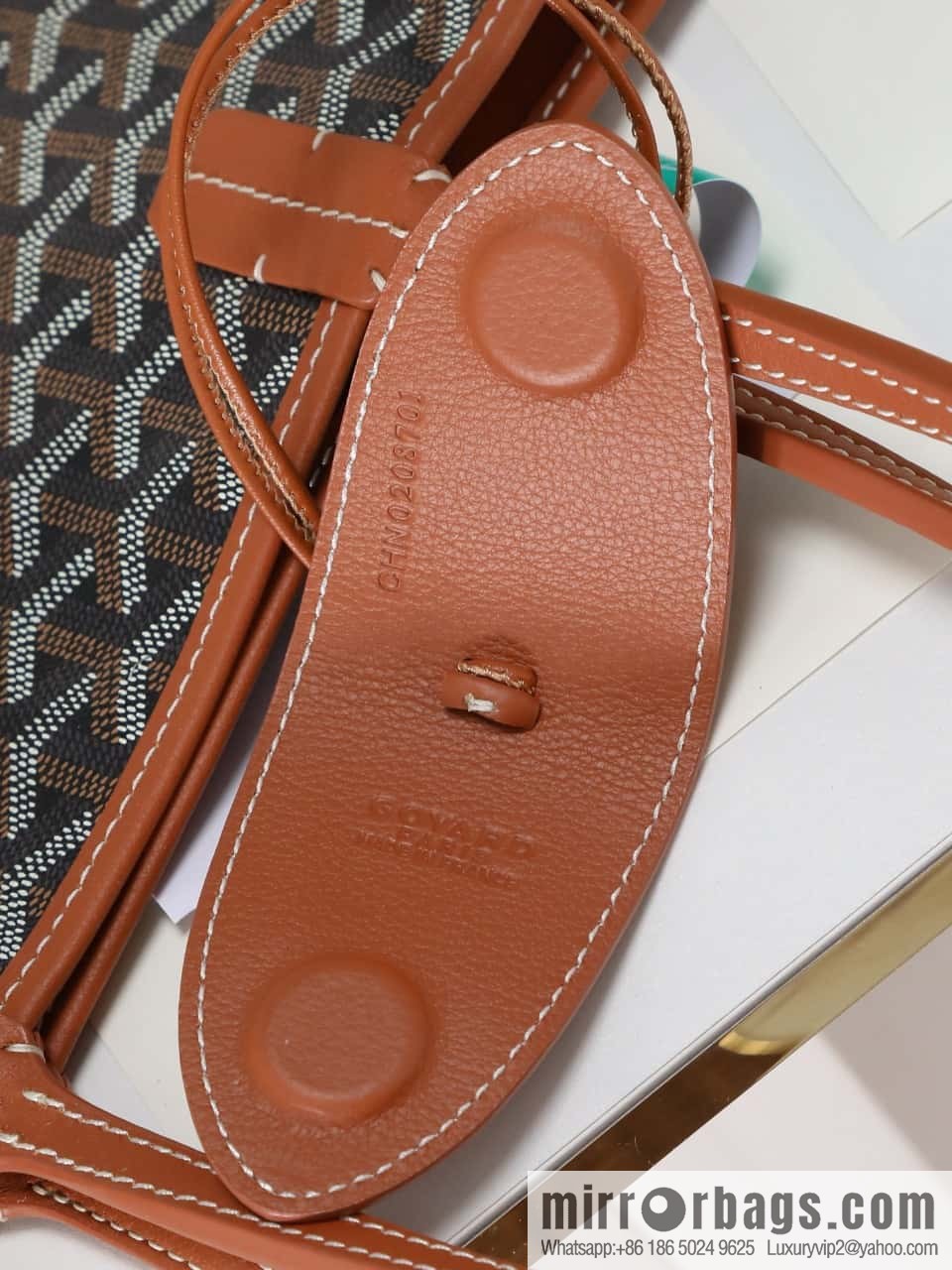 [Premium quality, original materials, leather] Goyard goya anjou small bag 020166m brown tote bag