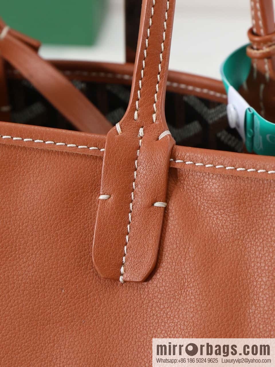 [Premium quality, original materials, leather] Goyard goya anjou small bag 020166m brown tote bag