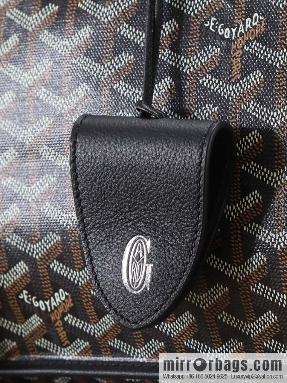 [Premium quality, original materials, leather] Goyard goya anjou small bag 020166m black tote bag