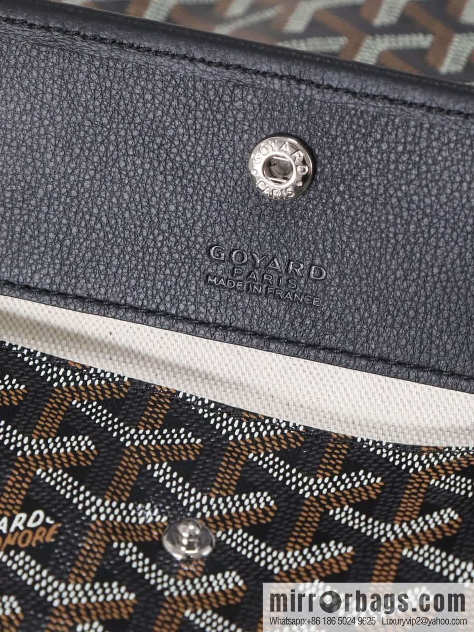 [Premium quality, original materials, leather] Goyard goya anjou small bag 020166m black tote bag