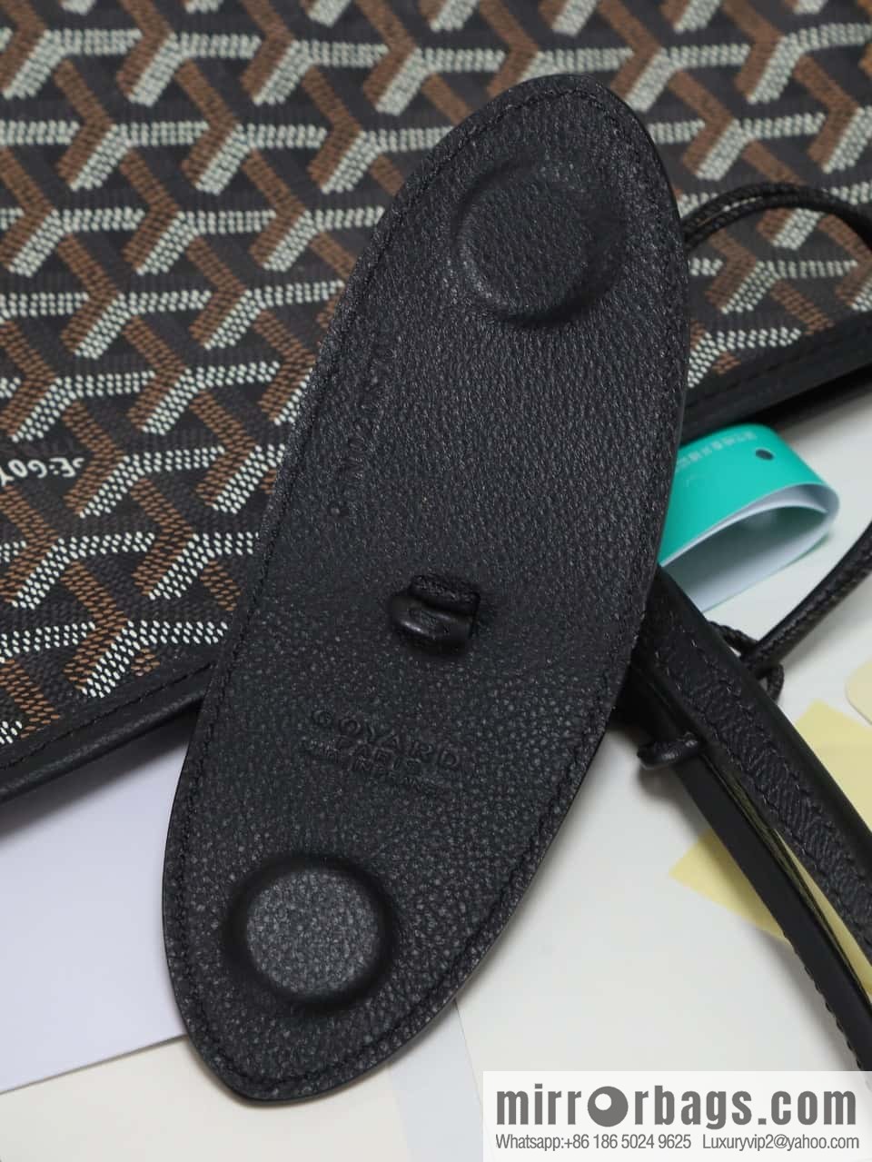 [Premium quality, original materials, leather] Goyard goya anjou small bag 020166m black tote bag