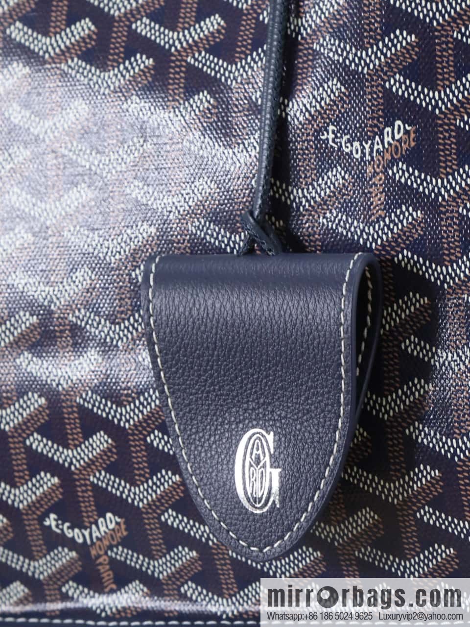 [Premium quality, original materials, leather] Goyard goya anjou small bag 020166m blue tote bag