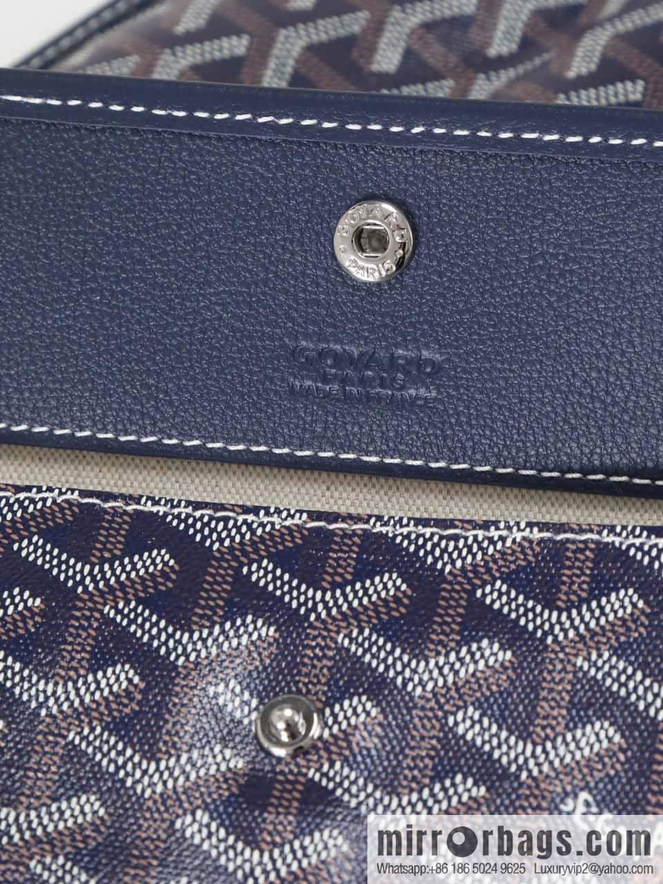 [Premium quality, original materials, leather] Goyard goya anjou small bag 020166m blue tote bag