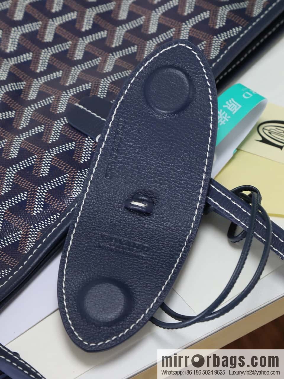 [Premium quality, original materials, leather] Goyard goya anjou small bag 020166m blue tote bag