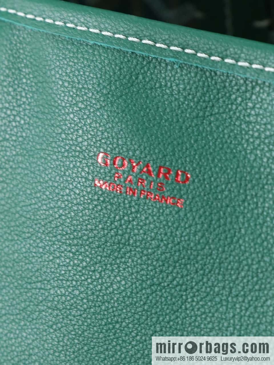 [Premium quality, original materials, leather] Goyard goya anjou small bag 020166m green tote bag