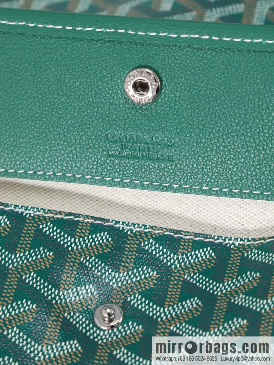 [Premium quality, original materials, leather] Goyard goya anjou small bag 020166m green tote bag