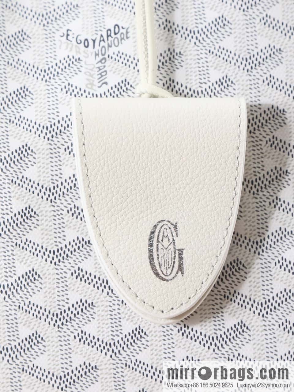 [Premium quality, original materials] Goyard reversible anjous double-sided tray extra large white tray bag