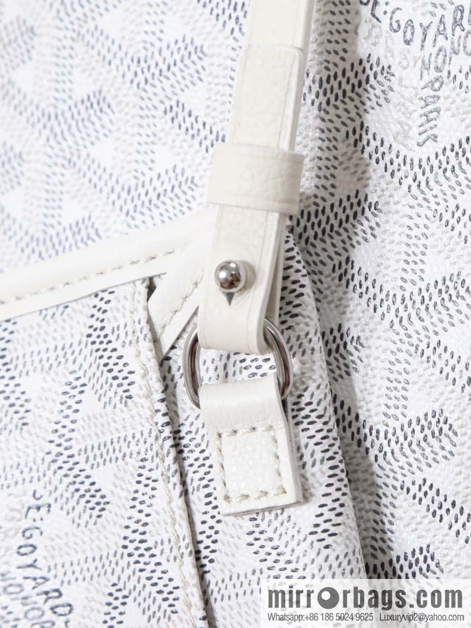 [Premium quality, original materials] Goyard reversible anjous double-sided tray extra large white tray bag