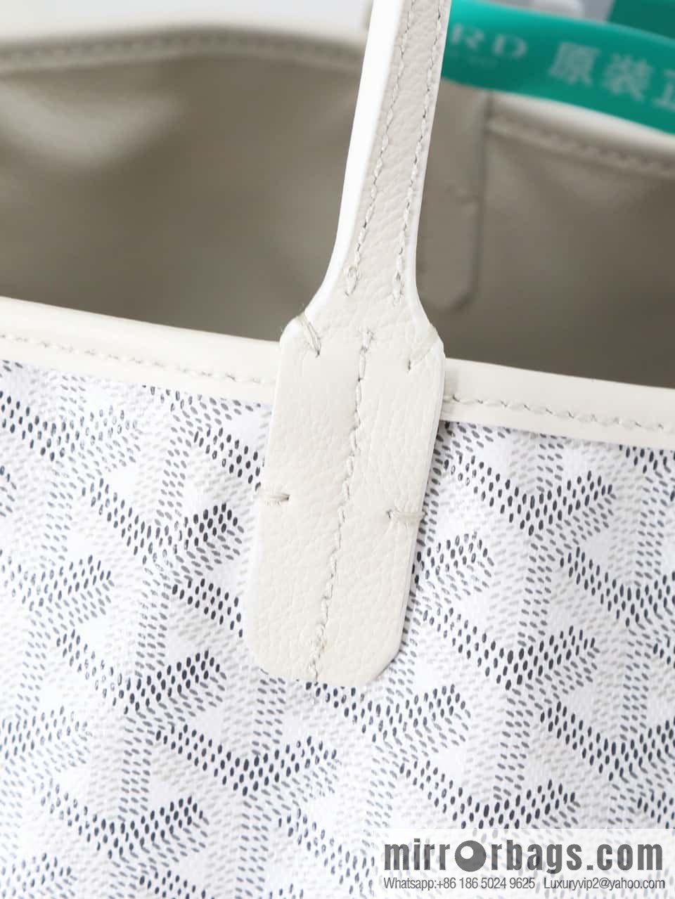 [Premium quality, original materials] Goyard reversible anjous double-sided tray extra large white tray bag