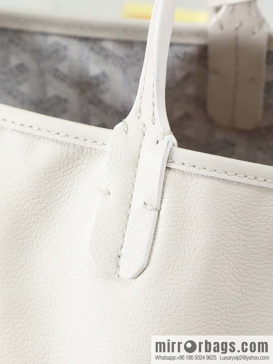 [Premium quality, original materials] Goyard reversible anjous double-sided tray extra large white tray bag