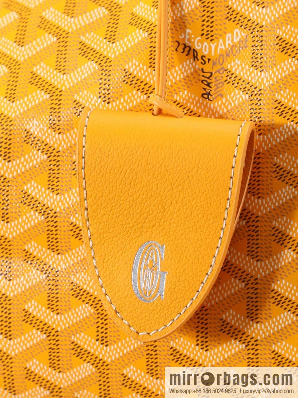 [Premium quality, original materials] Goyard reversible anjous double-sided tray extra large yellow tray bag