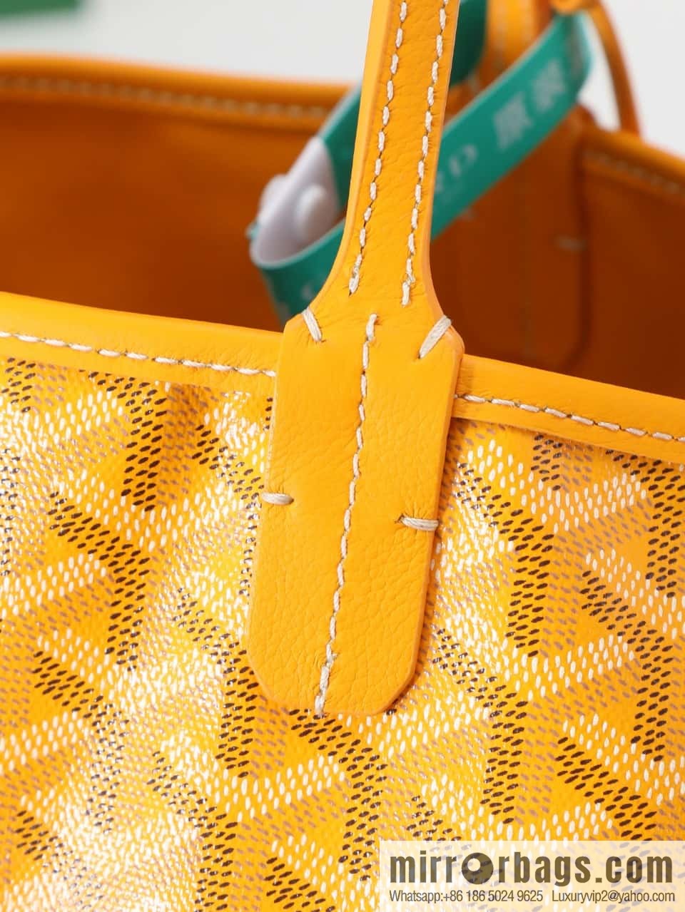 [Premium quality, original materials] Goyard reversible anjous double-sided tray extra large yellow tray bag