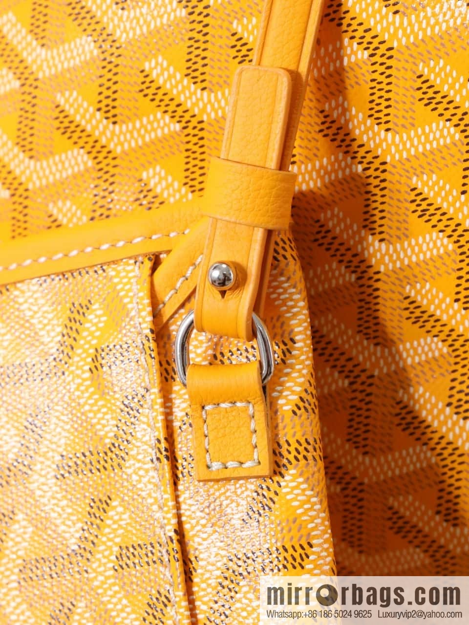 [Premium quality, original materials] Goyard reversible anjous double-sided tray extra large yellow tray bag
