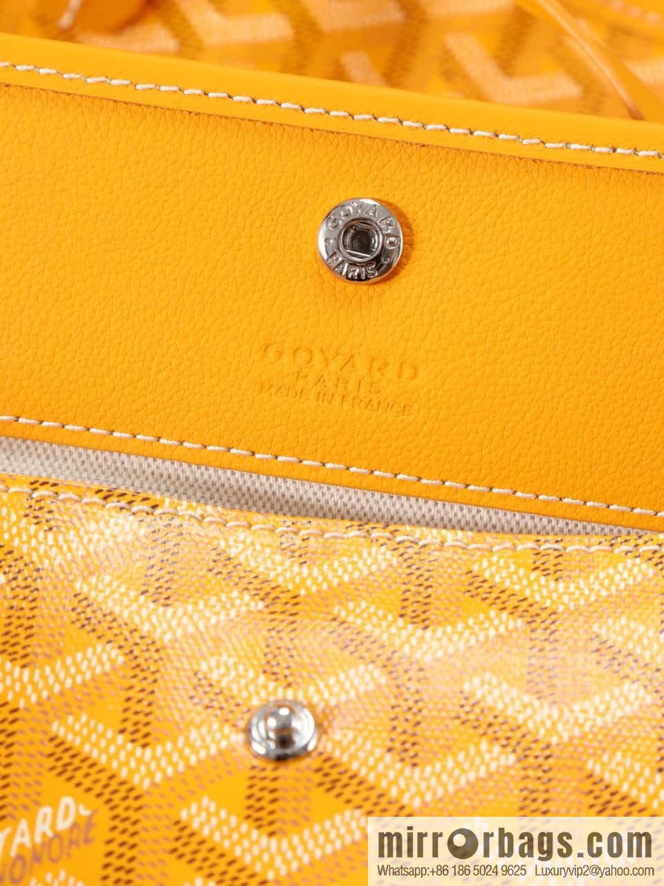 [Premium quality, original materials] Goyard reversible anjous double-sided tray extra large yellow tray bag