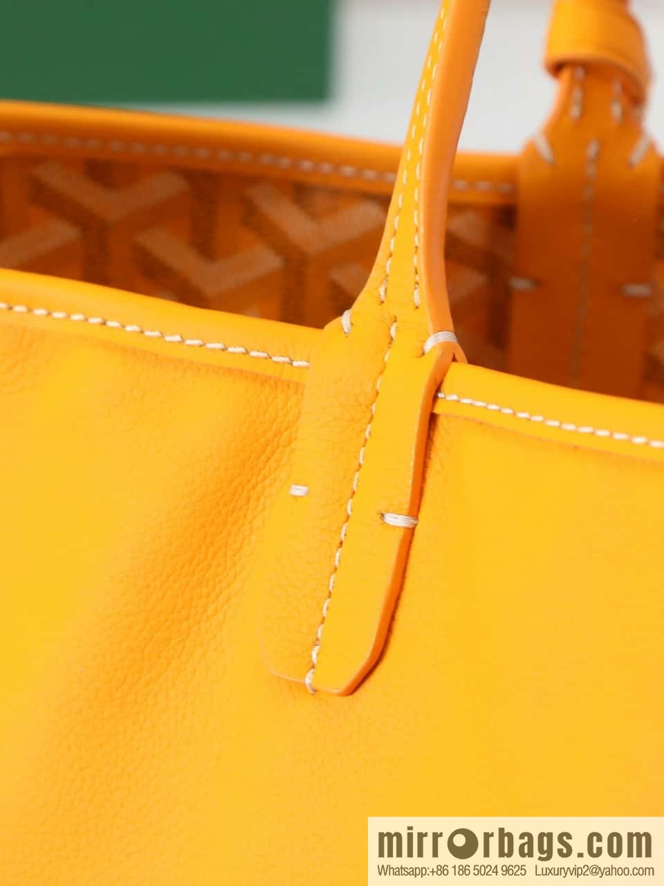 [Premium quality, original materials] Goyard reversible anjous double-sided tray extra large yellow tray bag