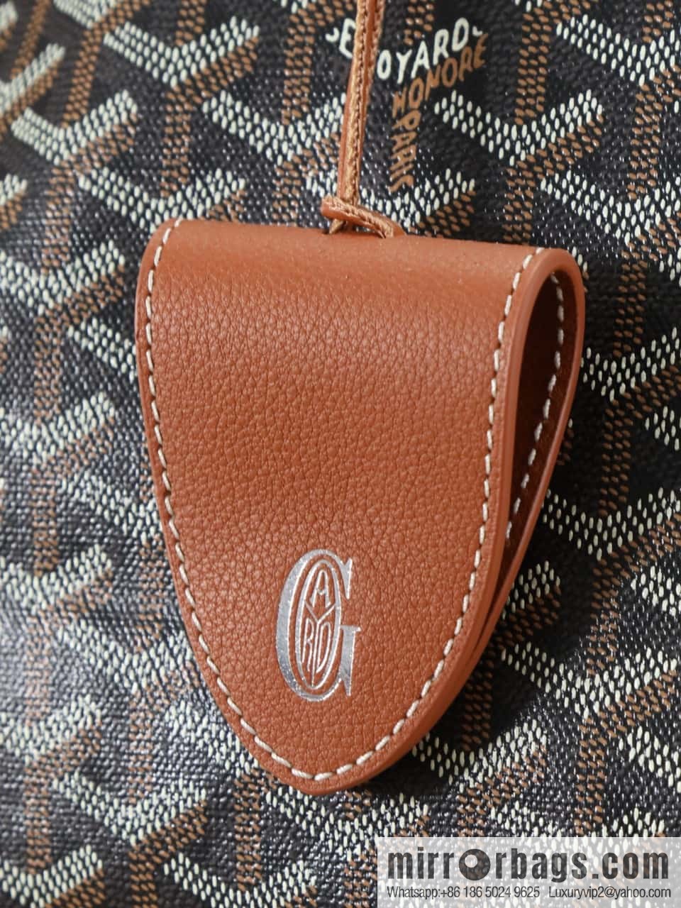 [Premium quality, original materials] Goyard reversible anjous double-sided tray extra large brown tray bag