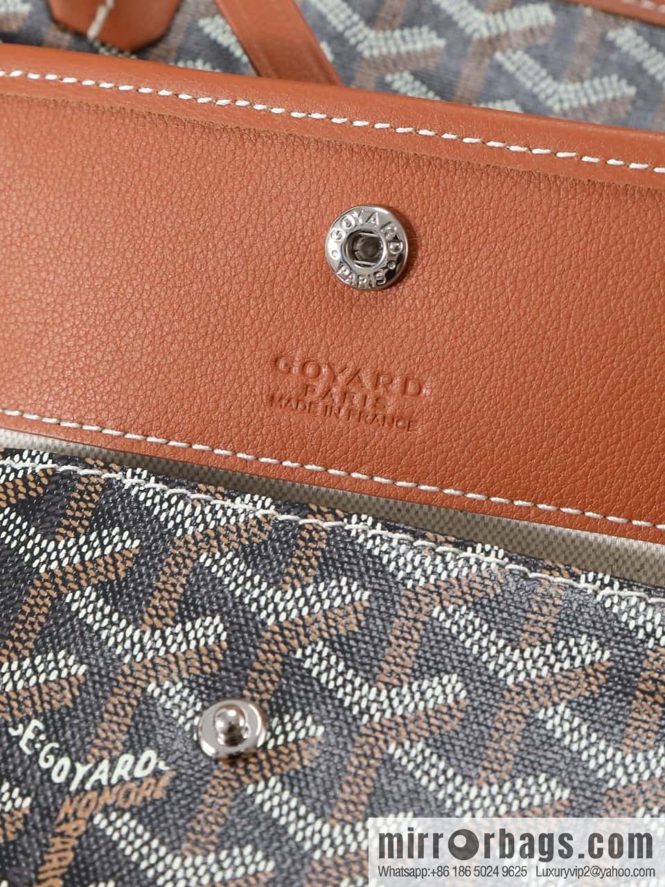 [Premium quality, original materials] Goyard reversible anjous double-sided tray extra large brown tray bag