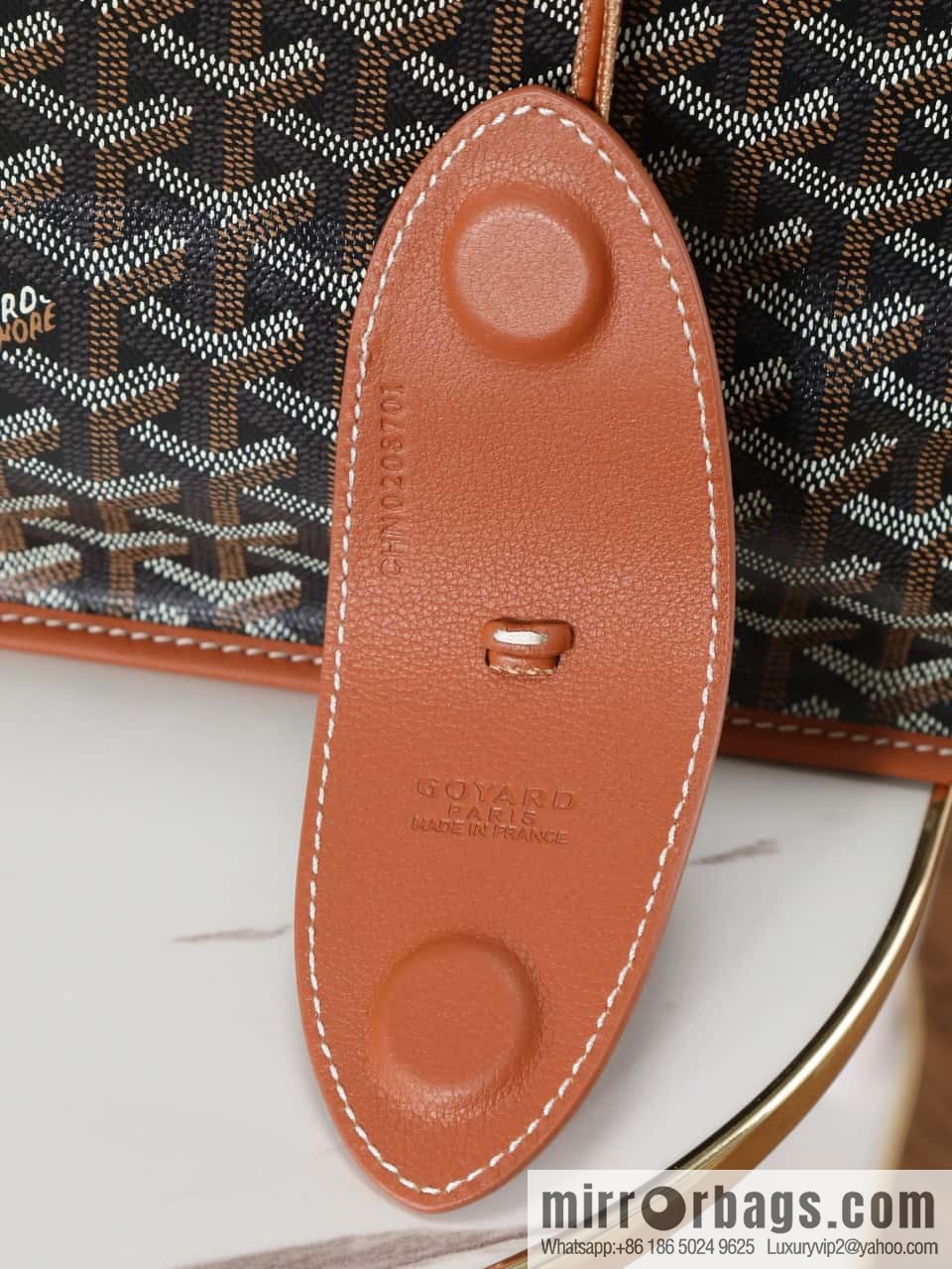 [Premium quality, original materials] Goyard reversible anjous double-sided tray extra large brown tray bag
