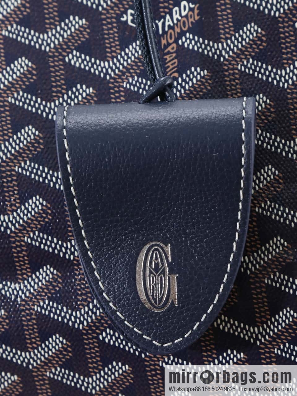 [Premium quality, original materials] Goyard reversible anjous double-sided tray extra large blue tray bag