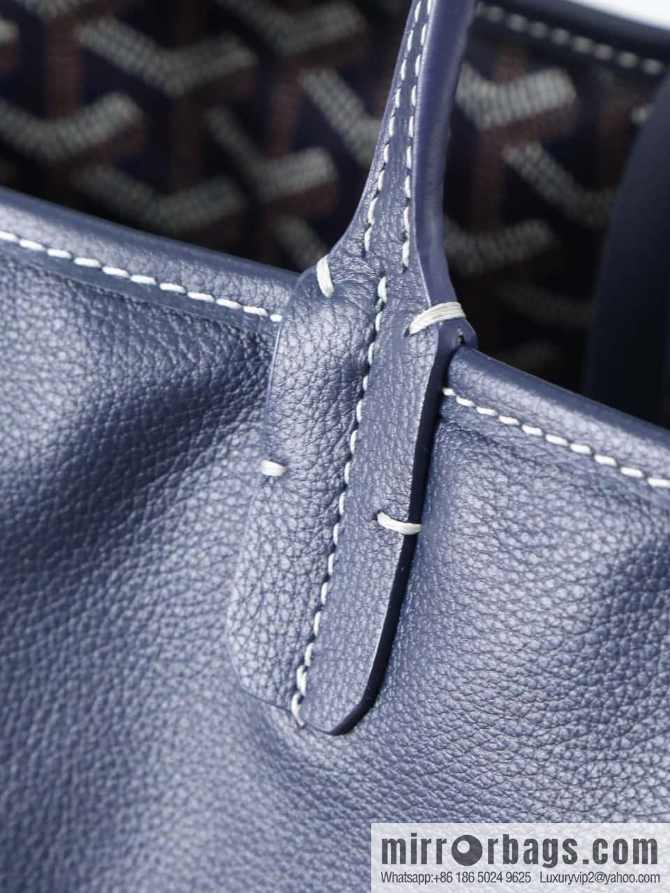 [Premium quality, original materials] Goyard reversible anjous double-sided tray extra large blue tray bag