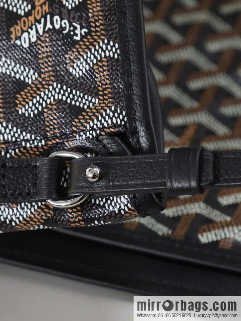 [Premium quality, original materials] Goyard reversible anjous double-sided tray extra large black tray bag