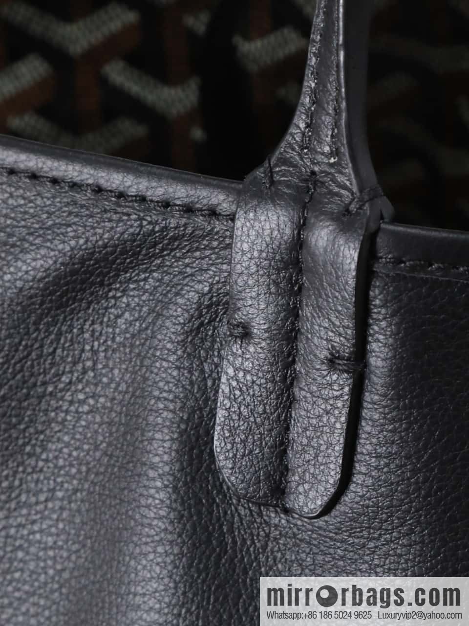[Premium quality, original materials] Goyard reversible anjous double-sided tray extra large black tray bag