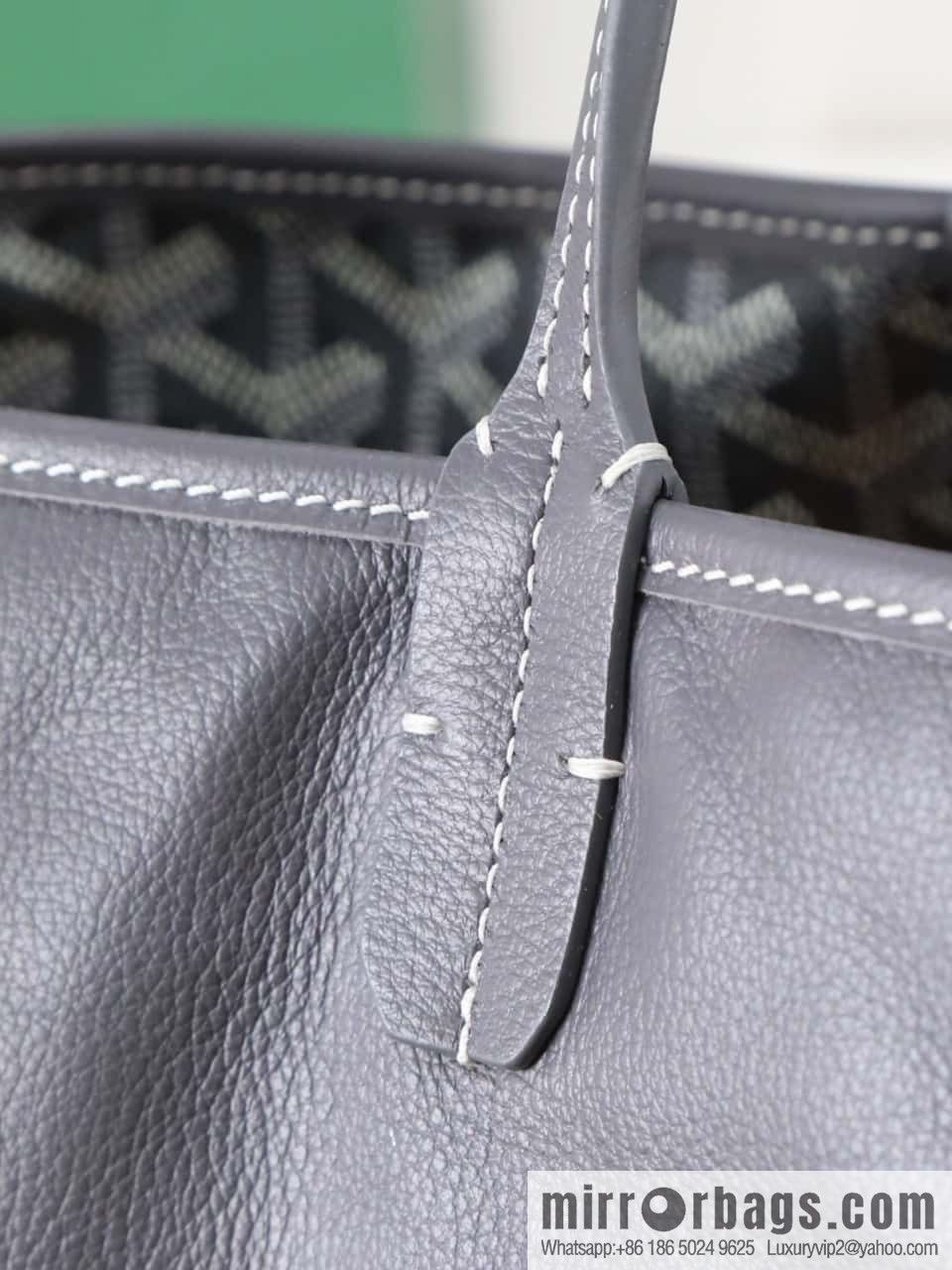 [Premium quality, original materials] Goyard reversible anjous double-sided tray extra large gray tray bag