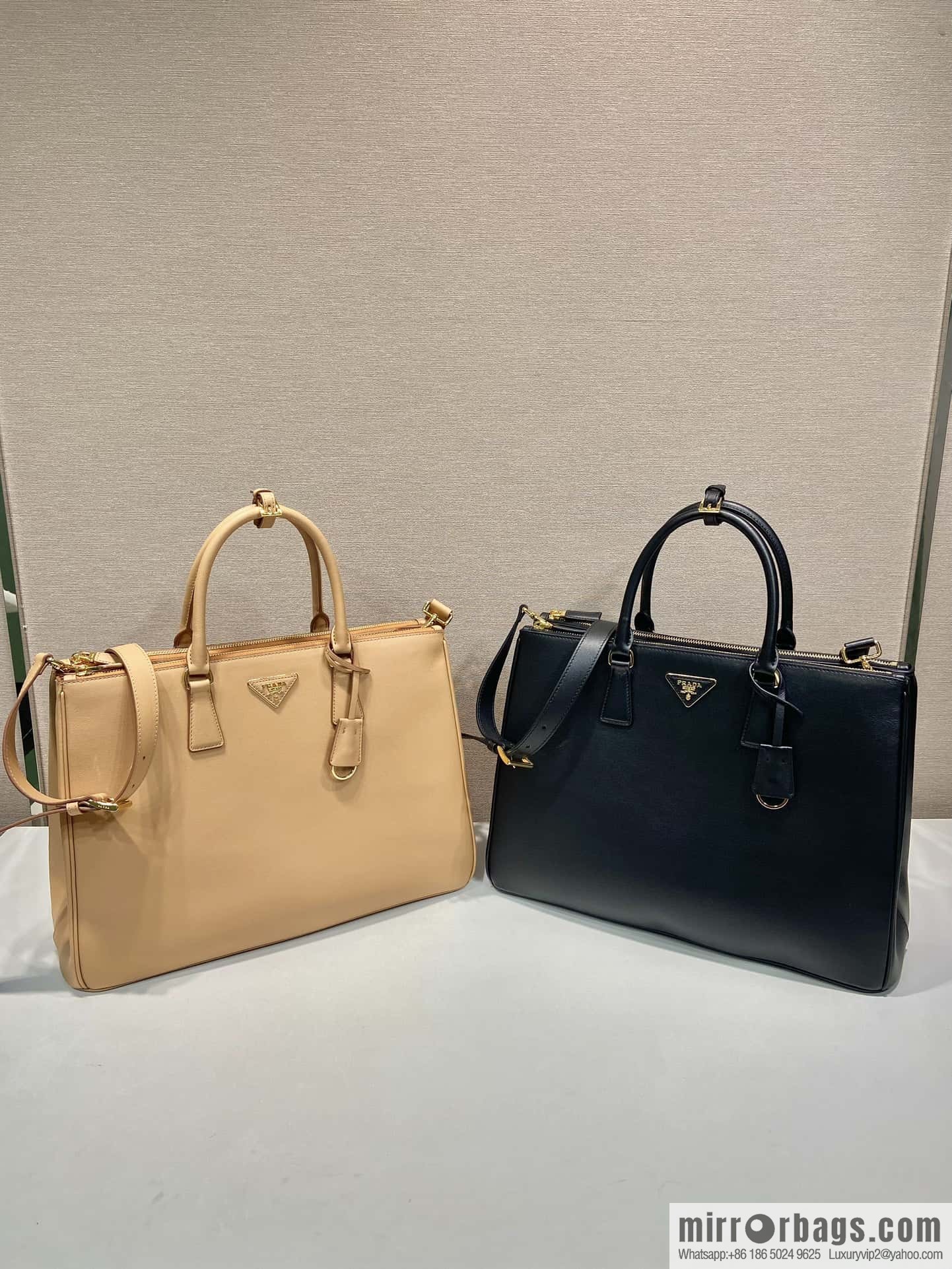 PRADA 🎉 new killer bag 🎉 1BA802 extra large plain weave 🎉 apricot