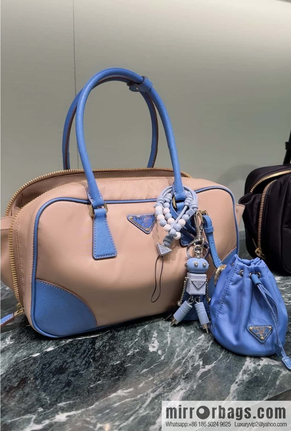 PRADA 🎉 mini bucket bag 🎉 1TT202 new 🎉 blue