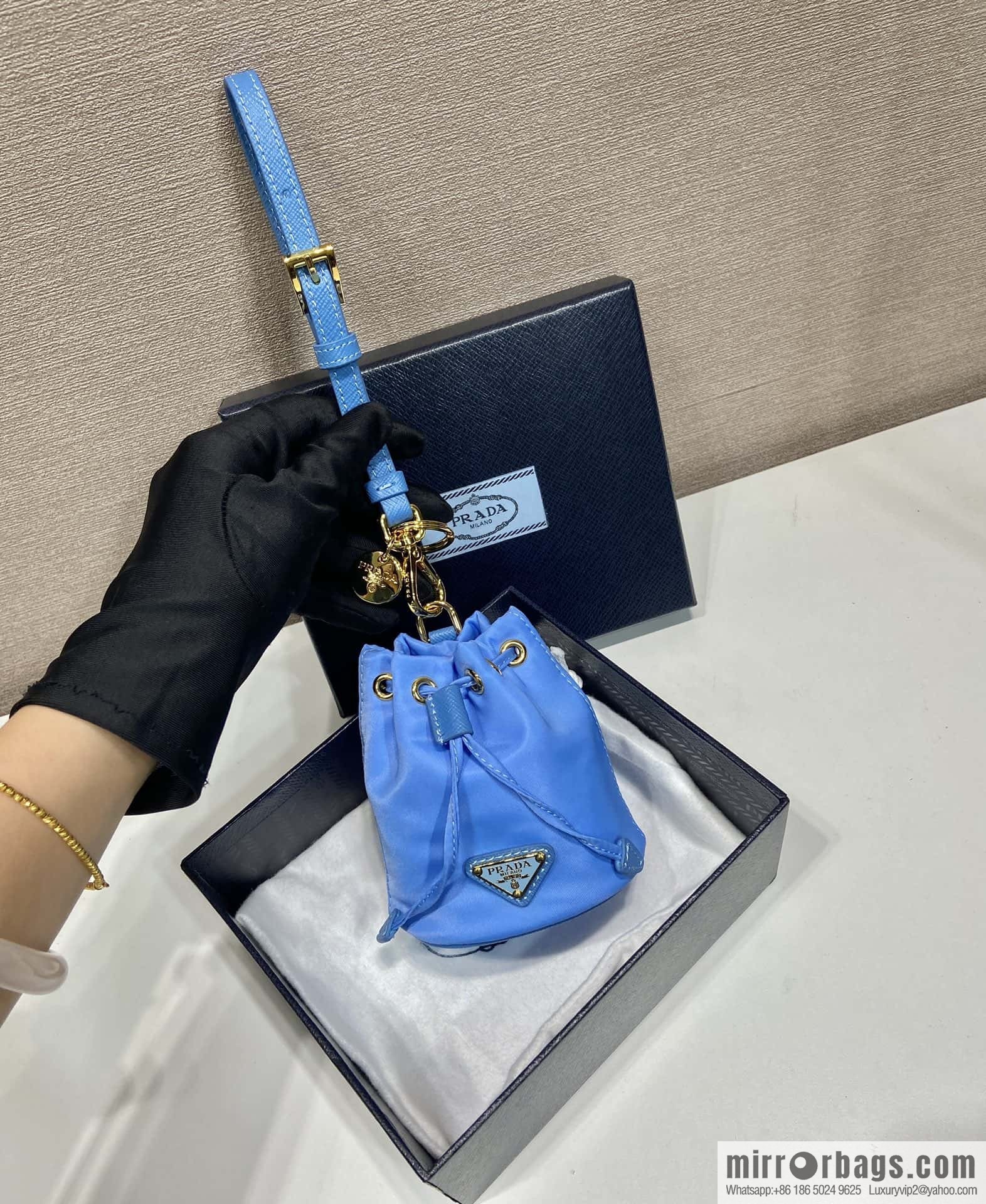 PRADA 🎉 mini bucket bag 🎉 1TT202 new 🎉 blue