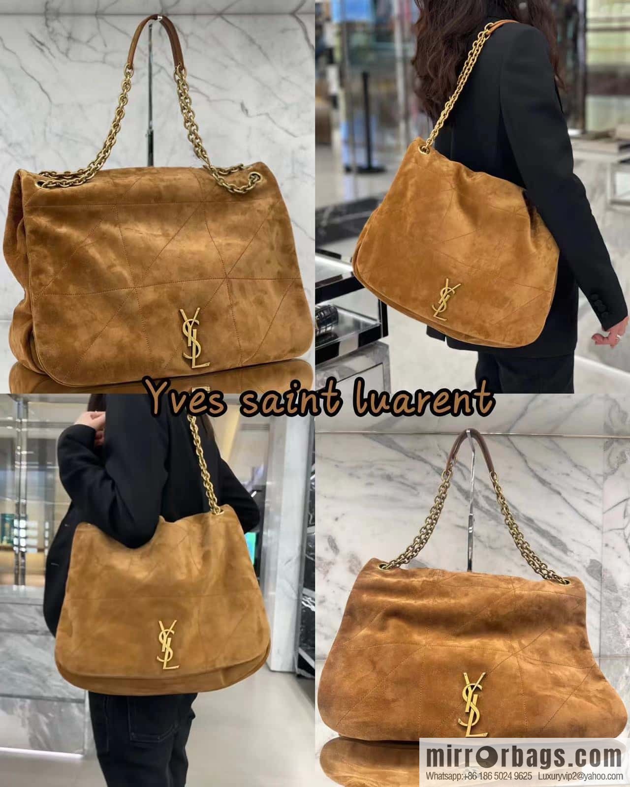 YSL 𝗝𝗔𝗠𝗜𝗘_ large suede handbag 742431