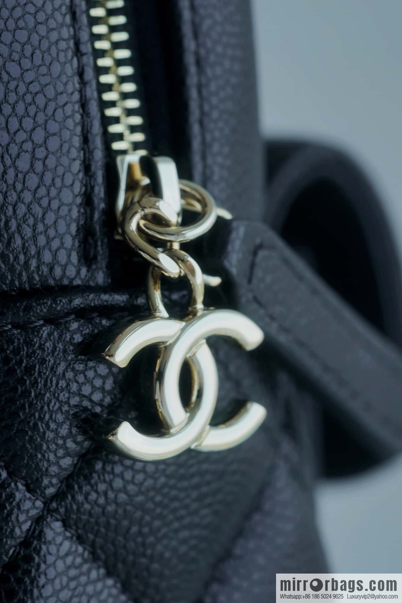 Chanel 24C mini backpack, black gold genuine leather AP3753 black