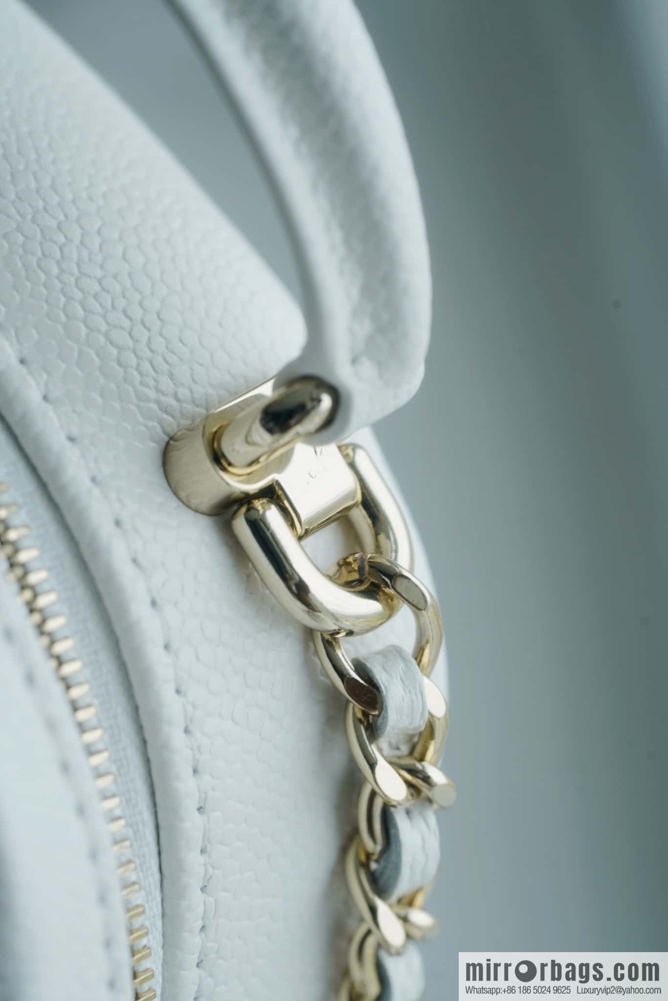 Chanel 24C mini backpack, black gold genuine leather AP3753 white