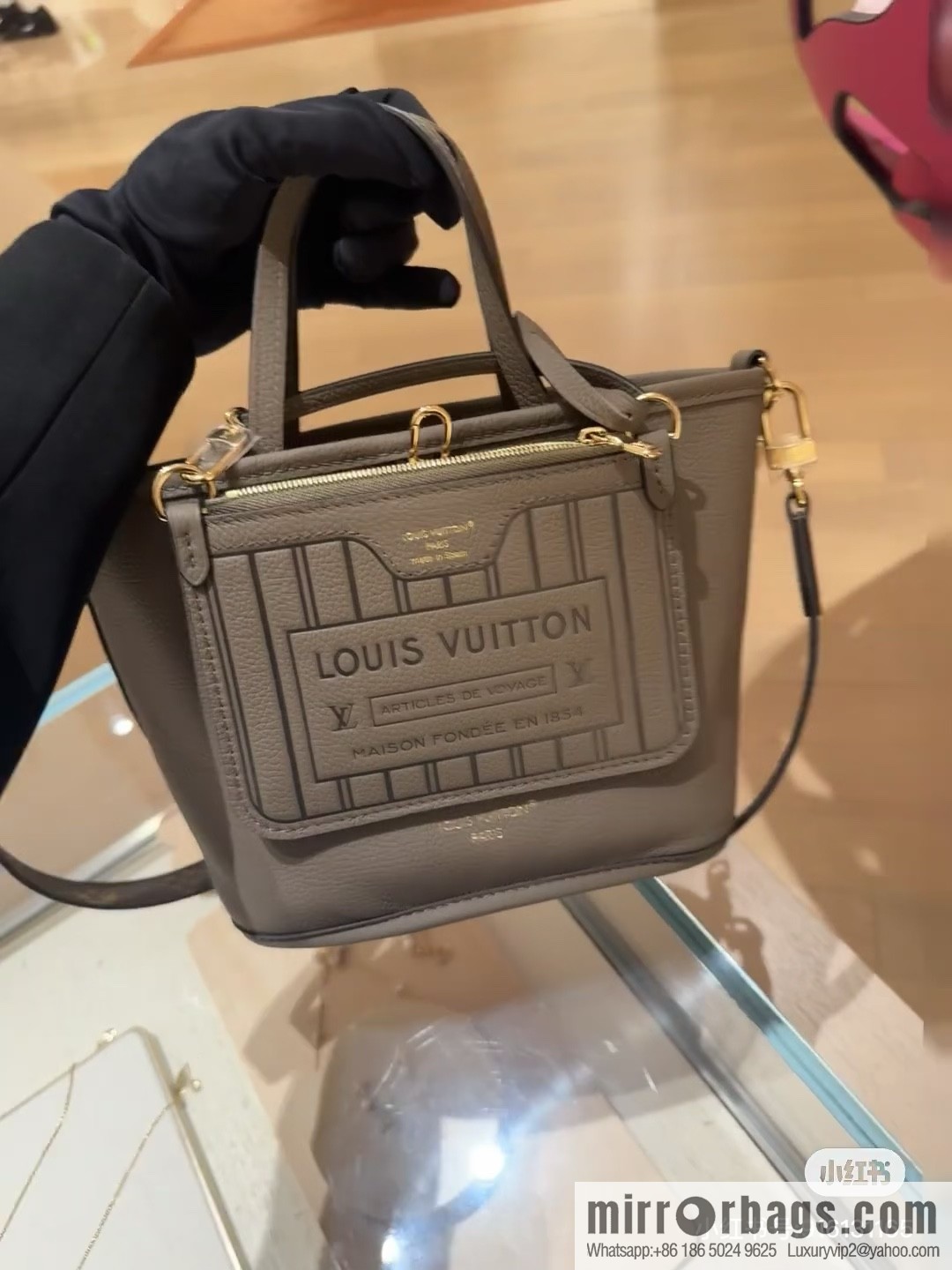 [Boutique‑grade] M12109 presbyopia khaki, shopping bag series Neverfull Bandoulière Inside Out BB handbag m12099 m12109