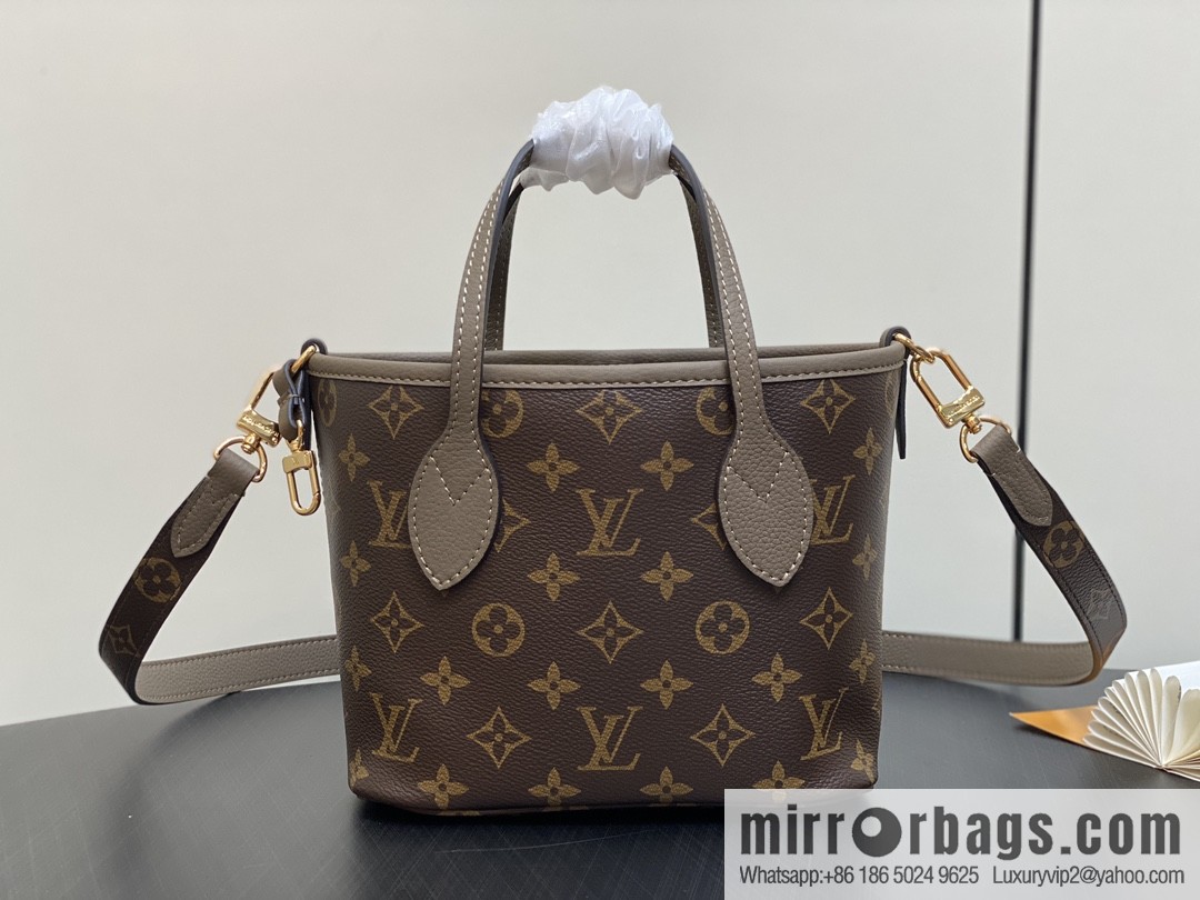 [Boutique‑grade] M12109 presbyopia khaki, shopping bag series Neverfull Bandoulière Inside Out BB handbag m12099 m12109