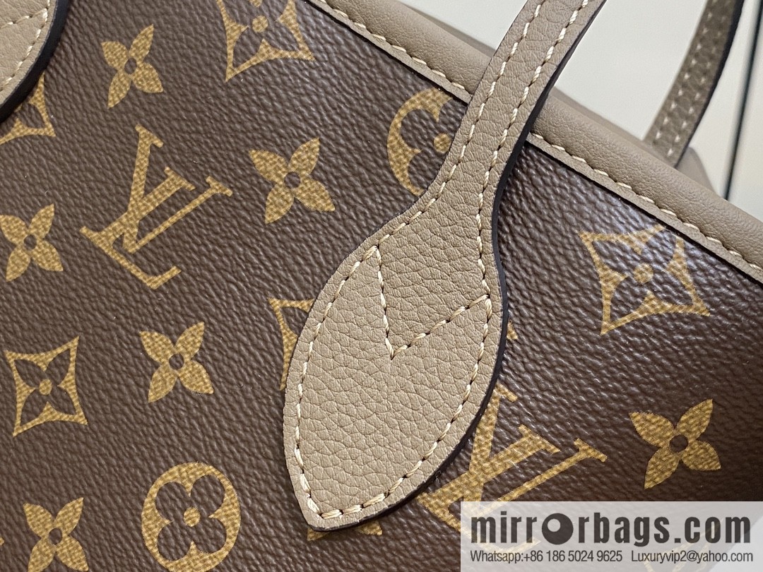 [Boutique‑grade] M12109 presbyopia khaki, shopping bag series Neverfull Bandoulière Inside Out BB handbag m12099 m12109