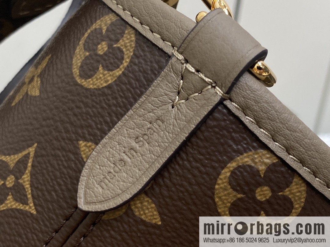 [Boutique‑grade] M12109 presbyopia khaki, shopping bag series Neverfull Bandoulière Inside Out BB handbag m12099 m12109