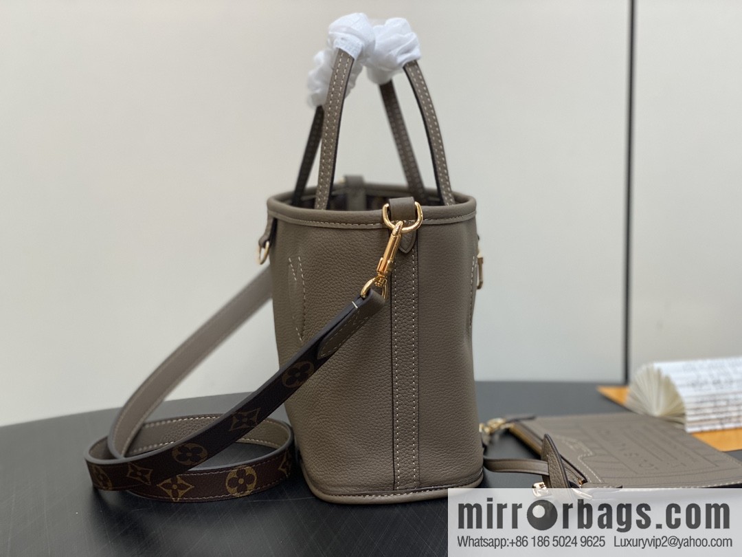 [Boutique‑grade] M12109 presbyopia khaki, shopping bag series Neverfull Bandoulière Inside Out BB handbag m12099 m12109