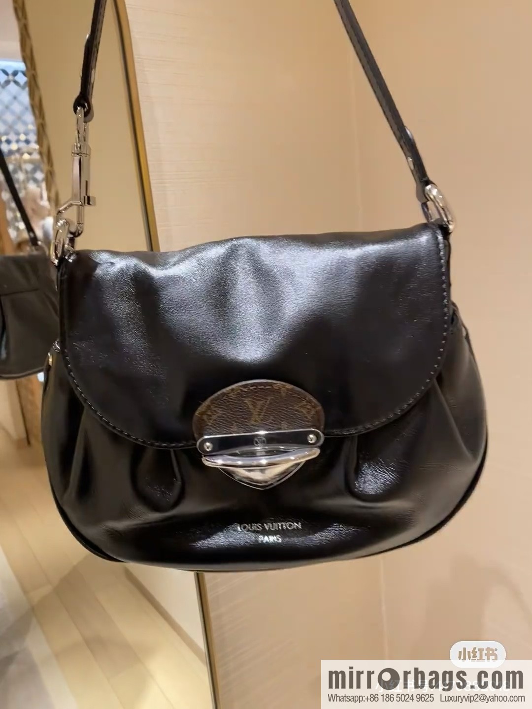 [Boutique‑grade] M12192 black full leather, underarm bag ingot bag series, the new SUNSET VIBE handbag of the season