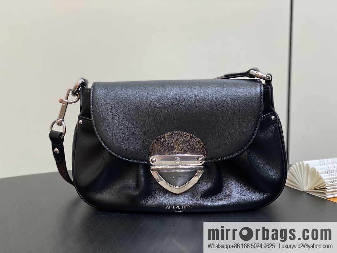 [Boutique‑grade] M12192 black full leather, underarm bag ingot bag series, the new SUNSET VIBE handbag of the season