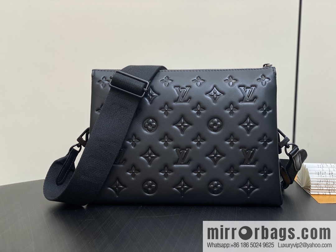[Boutique‑grade] M11370 black full leather embossed, chain bag series, the new COUSSIN small handbag of the season