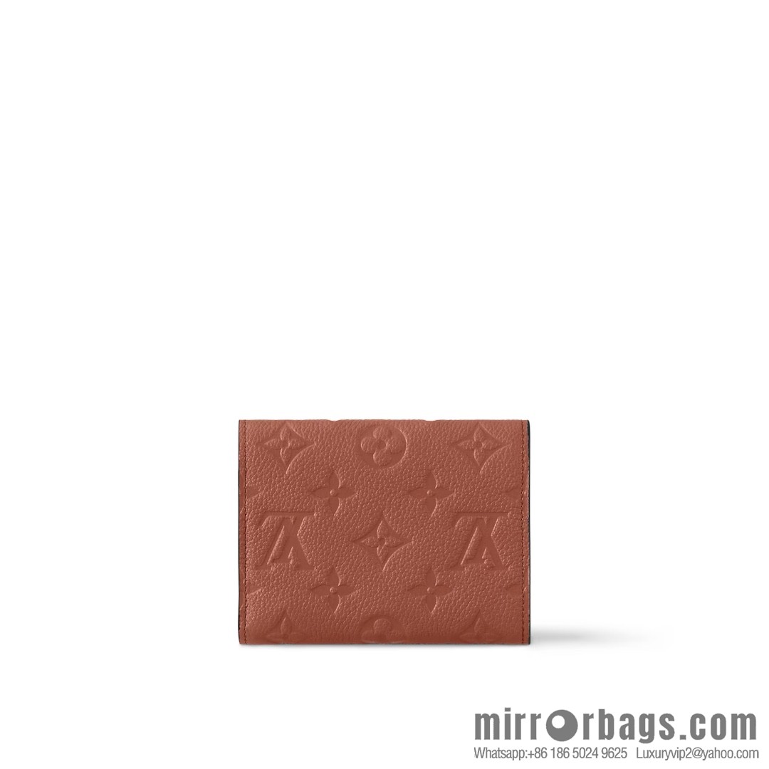 [Boutique‑grade] M11988 brown full leather, three-fold wallet series, 1 Victorine bag