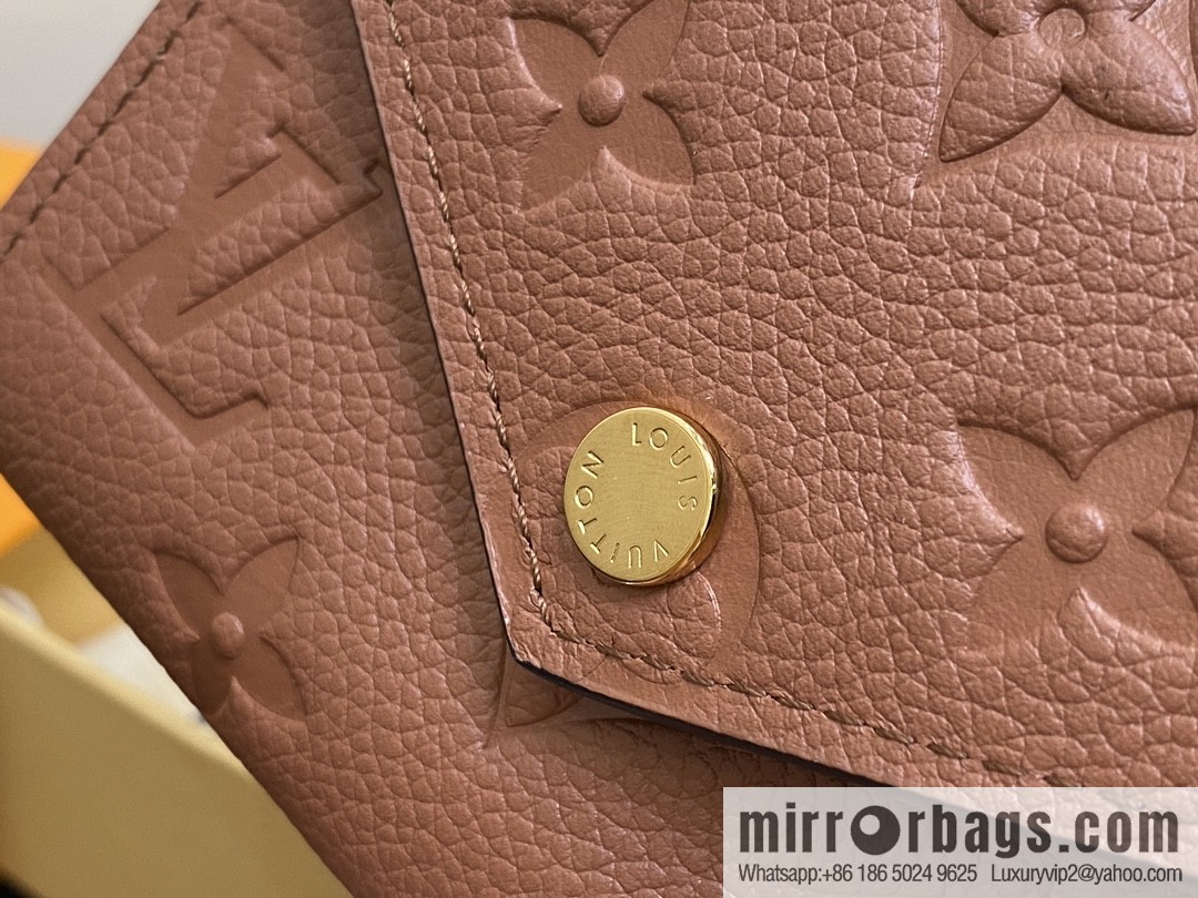 [Boutique‑grade] M11988 brown full leather, three-fold wallet series, 1 Victorine bag