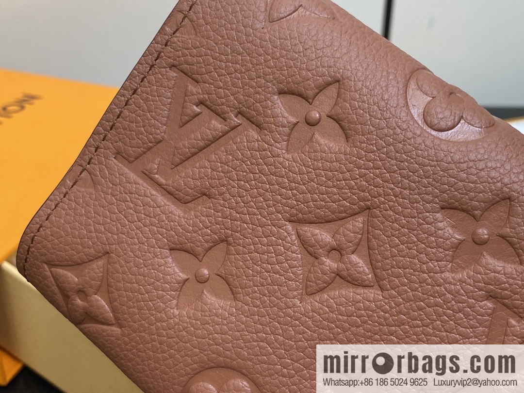 [Boutique‑grade] M11988 brown full leather, three-fold wallet series, 1 Victorine bag