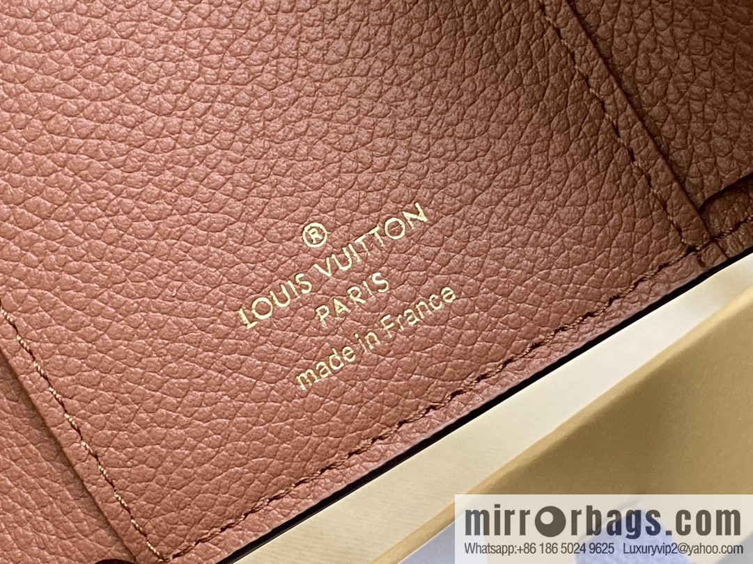 [Boutique‑grade] M11988 brown full leather, three-fold wallet series, 1 Victorine bag