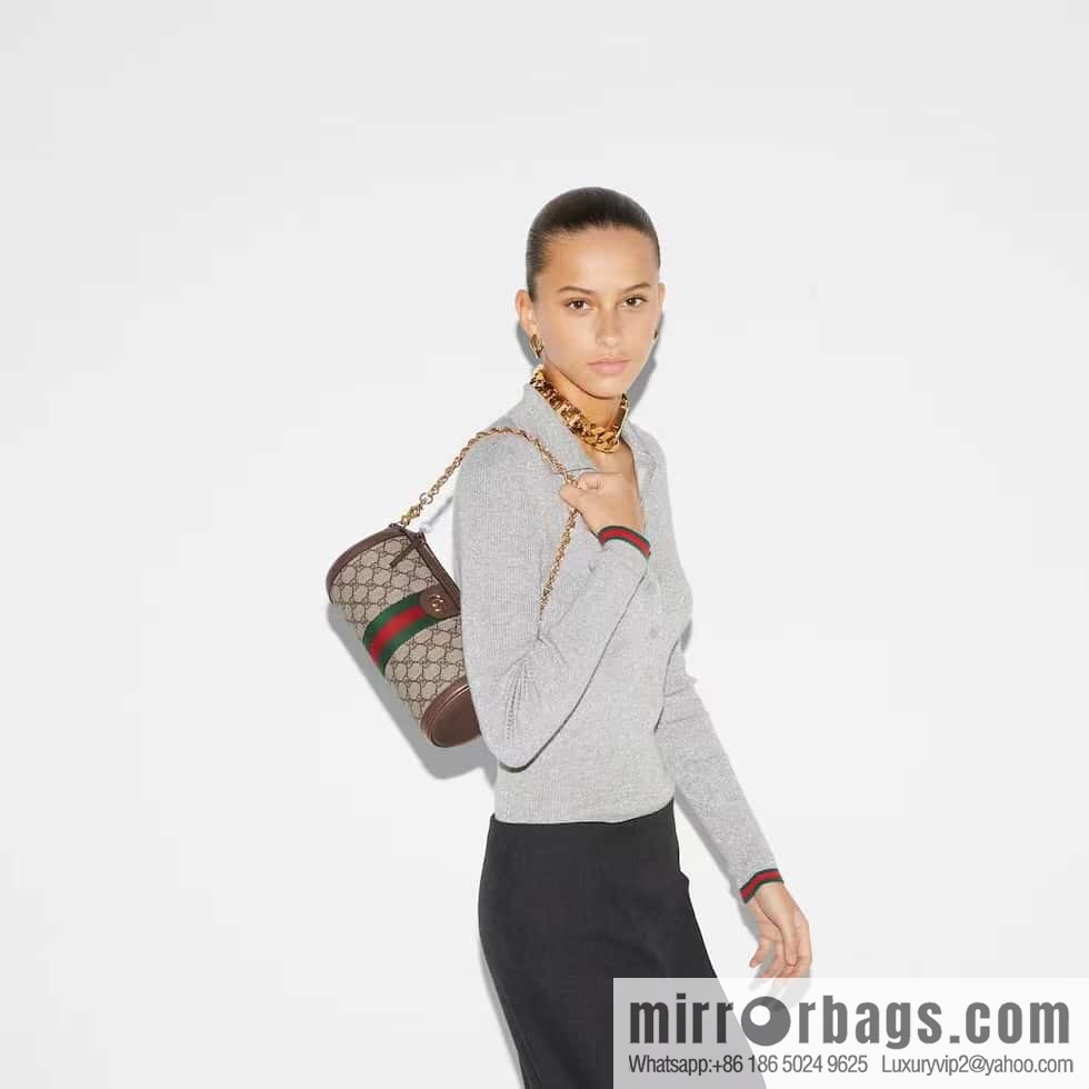 Original Leather Ophidia Series Small Shoulder Backpack Beige and Ebony GG Supreme Canvas 795194