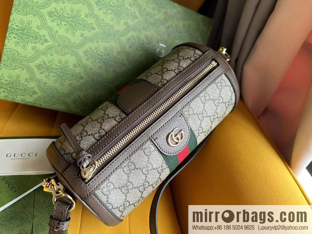 Original Leather Ophidia Series Small Shoulder Backpack Beige and Ebony GG Supreme Canvas 795194