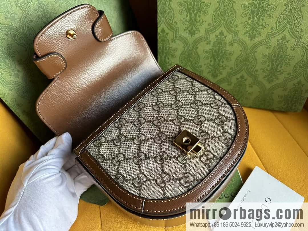 [Original leather] Beige and ebony GG Supreme canvas 781387
